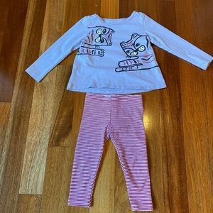 Tea Collection Baby Girl Shirt w/ Leggings, 18-24m